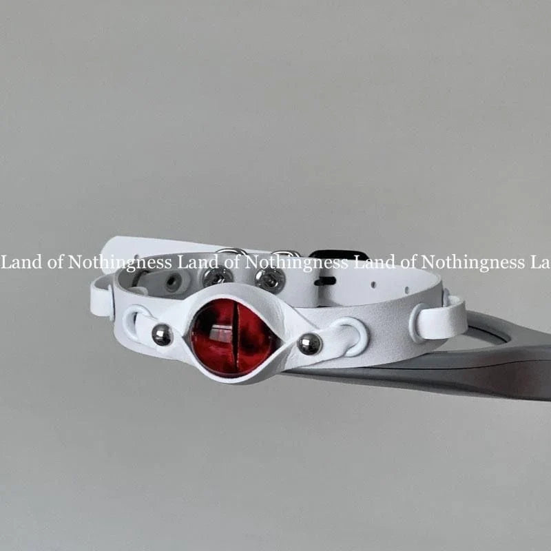 Evil Eyes PU Leather Choker