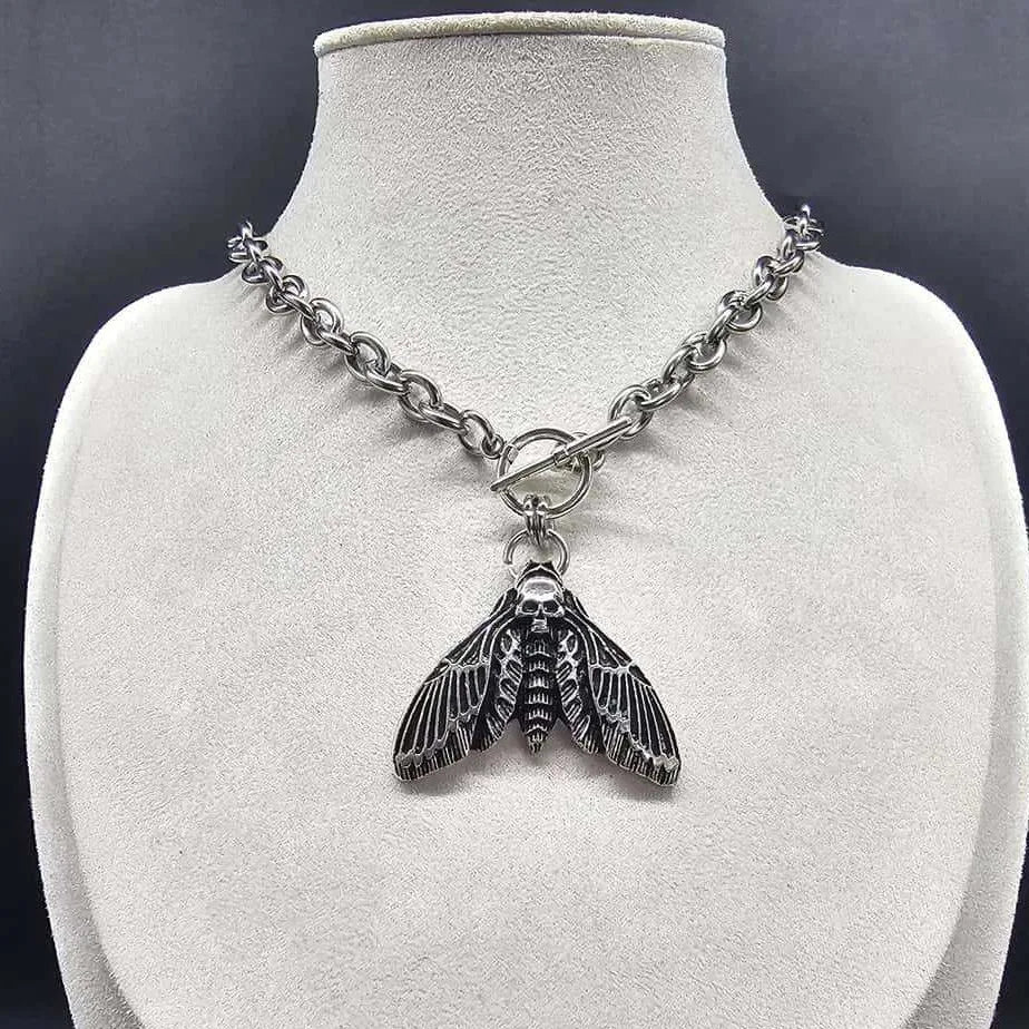 Skull Moth Necklace