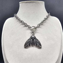 Skull Moth Necklace