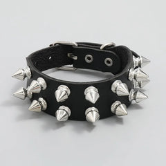 Punk Rock Goth Rivet Spikes Wristband