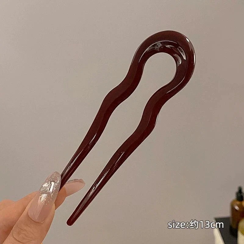 Alt U-Shaped Hair Fork Wave Hairpins