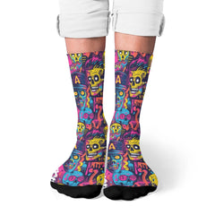 Happy Skull Harajuku Breathable Socks