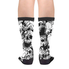 Black And White Skulls Socks