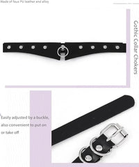 Multi Color Alt PU Leather Gothic Choker