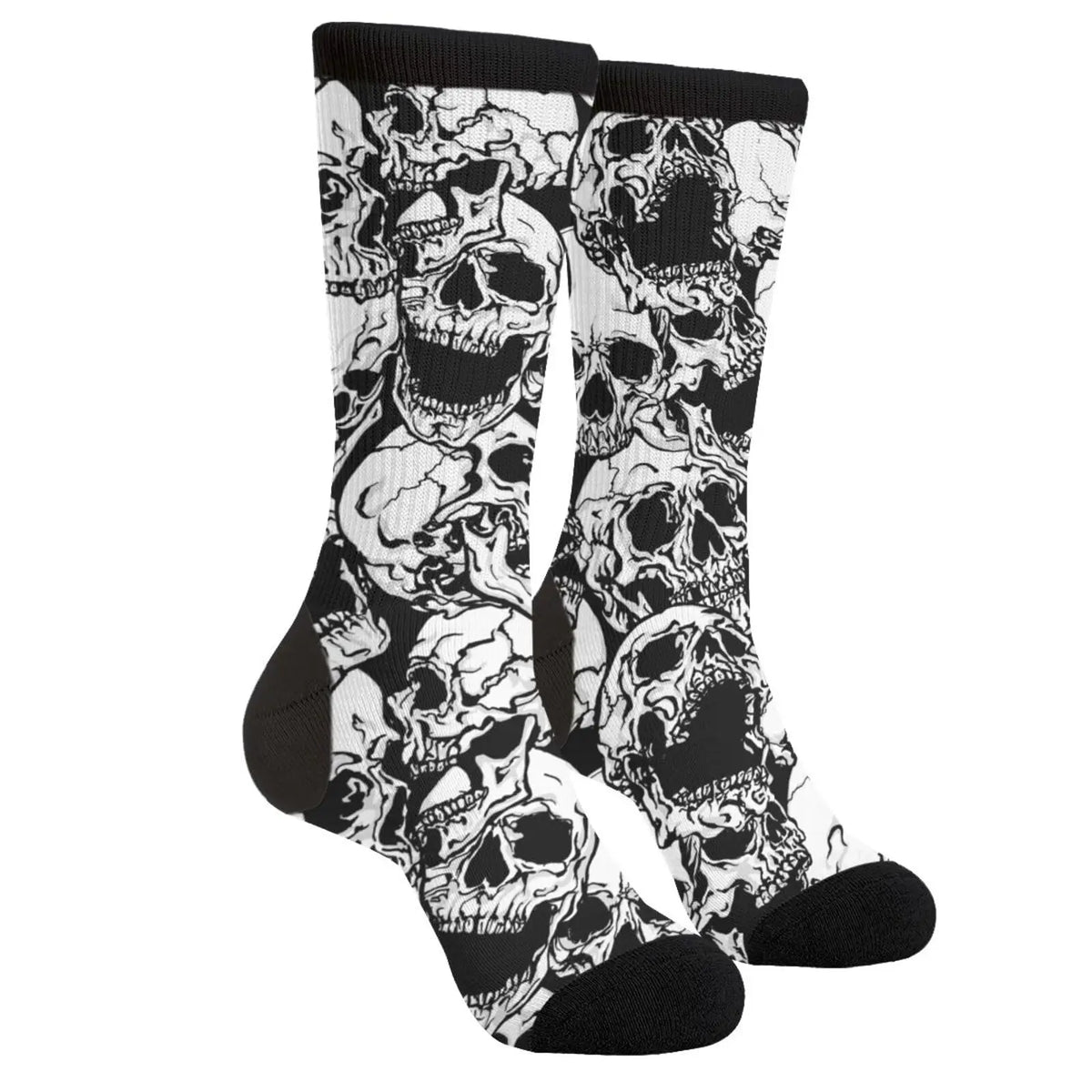 Black And White Skulls Socks