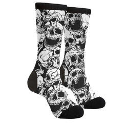 Black And White Skulls Socks