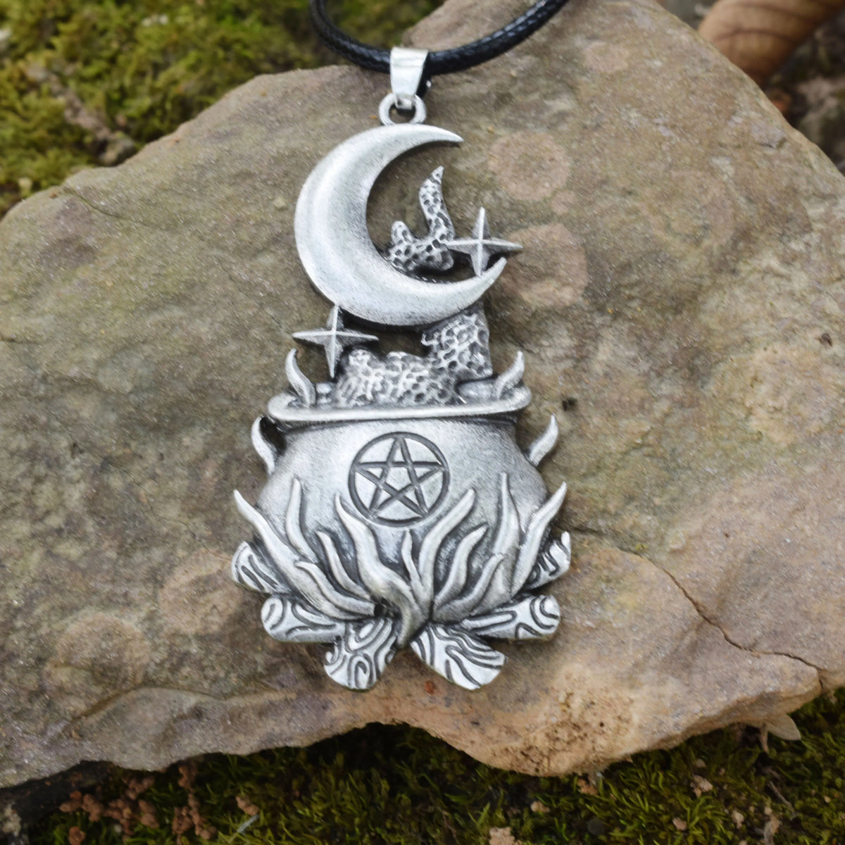 Magic Gothic Triple Moon Goddess Necklace