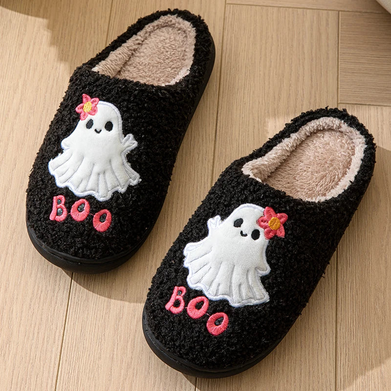 Boo Cute Ghost Plush Slippers