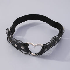 PU Leather Lace Heart Leg Accessory