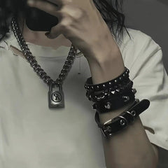3PCS/Set Black Goth Emo Boho Bracelet