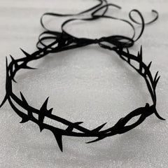 Black Gothic Lace Velvet Thorn Choker