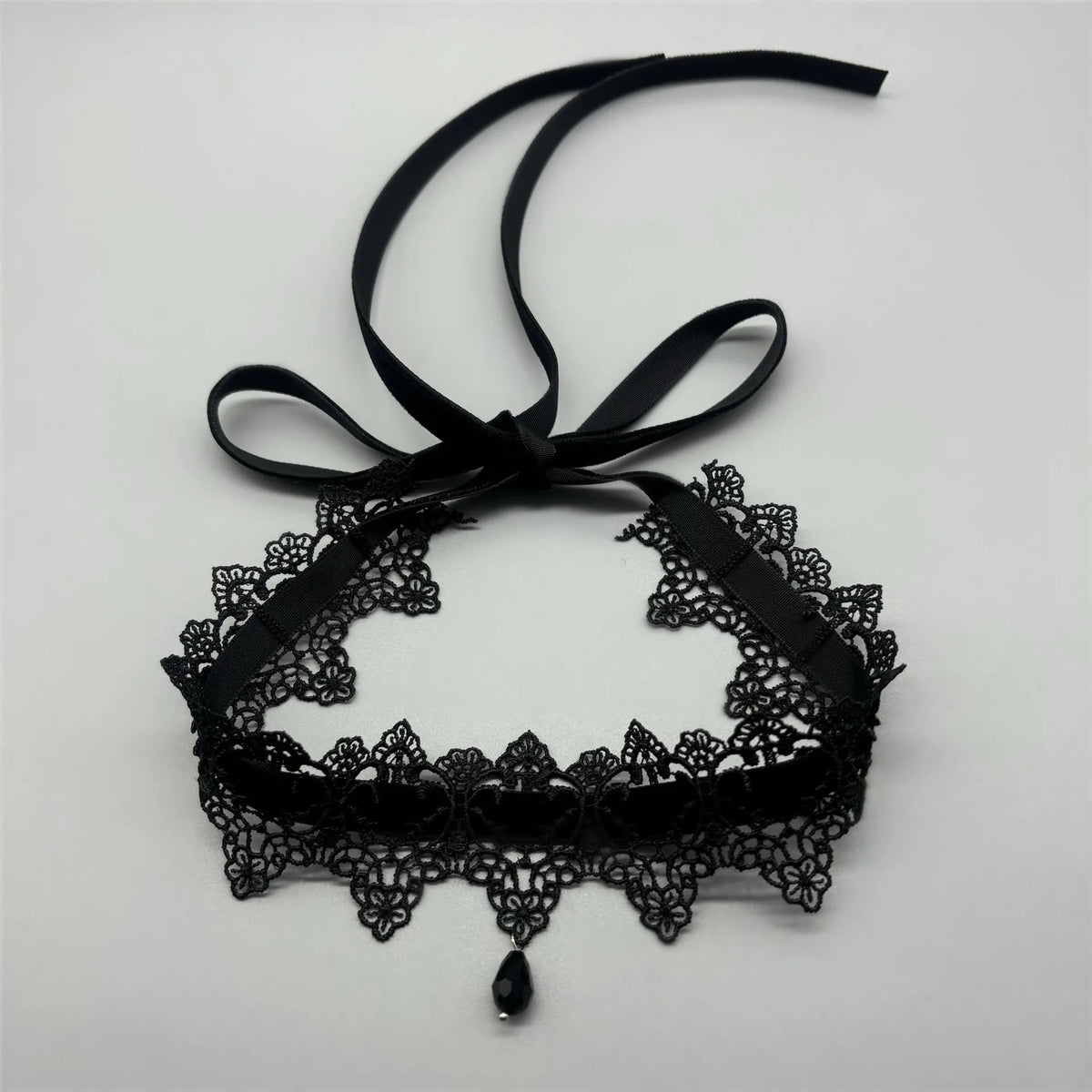 Black/Red Lace Velvet Flower Choker