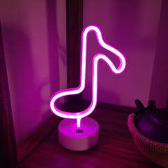 LED Neon Musical Note Lamp