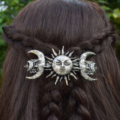 Sun and Moon Hair Clip