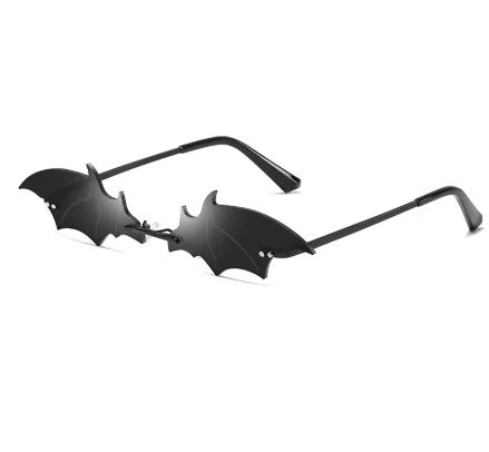 Goth Black Bat Shaped Fashion Sunglasses (Various Colours)