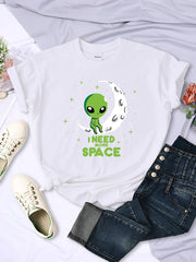 'I Need More Space' Multi Color Harajuku Alien T-Shirt