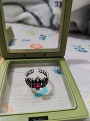 Gothic Cross Crown Love Heart Shaped Ring