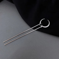 Silver Moon Metal Hair Pin