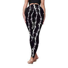 Goth Black Divination Print Leggings