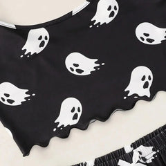 Ghost Print Camisole Shorts and Top Set