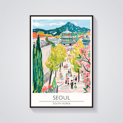 Seoul Street Scene Poster