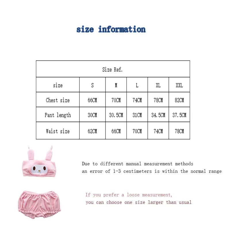 Fuzzy Kawaii Lingerie Set