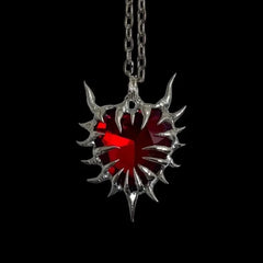 Goth Grunge Thorn Heart Necklace