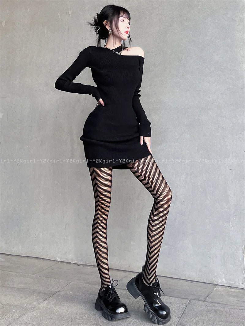 Black Goth Harajuku Style Stockings
