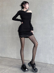 Black Goth Harajuku Style Stockings