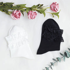 Lolita Kawaii Lace Ruffle Frilly Ankle Socks