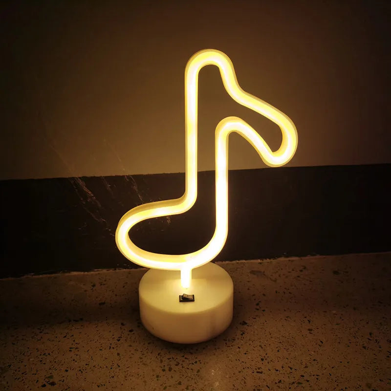 LED Neon Musical Note Lamp