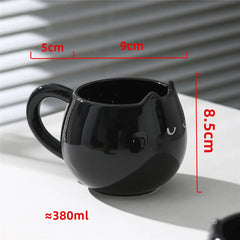 Gothic Black 1PC Cat Ceramic 380ml/13oz Mug