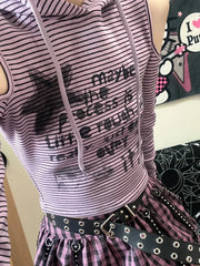 Purple Rabbit Ears Kawaii Lolita Crop Top