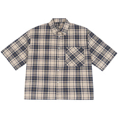 Short Plaid Y2K Work Shirt