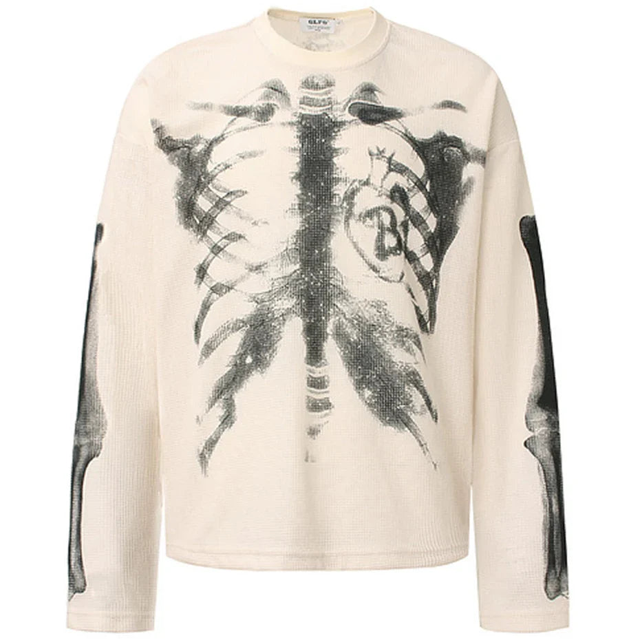 Skeleton X-Ray Graphic Long Sleeve Top