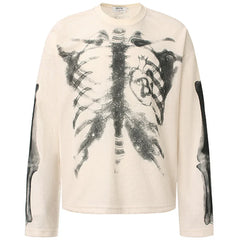 Skeleton X-Ray Graphic Long Sleeve Top