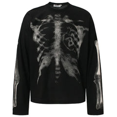 Skeleton X-Ray Graphic Long Sleeve Top