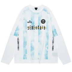 Vintage Jersey Y2K Striped Long Sleeve Top