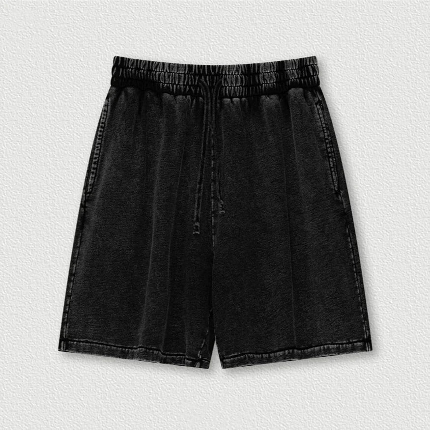 Washed Distressed Cotton Y2K Shorts