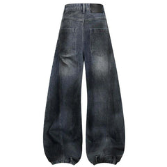 Wide Leg Y2K Distressed Denim Jeans