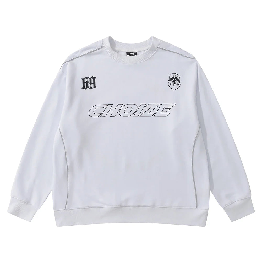Y2K 3M Reflective Print Long Sleeve Top