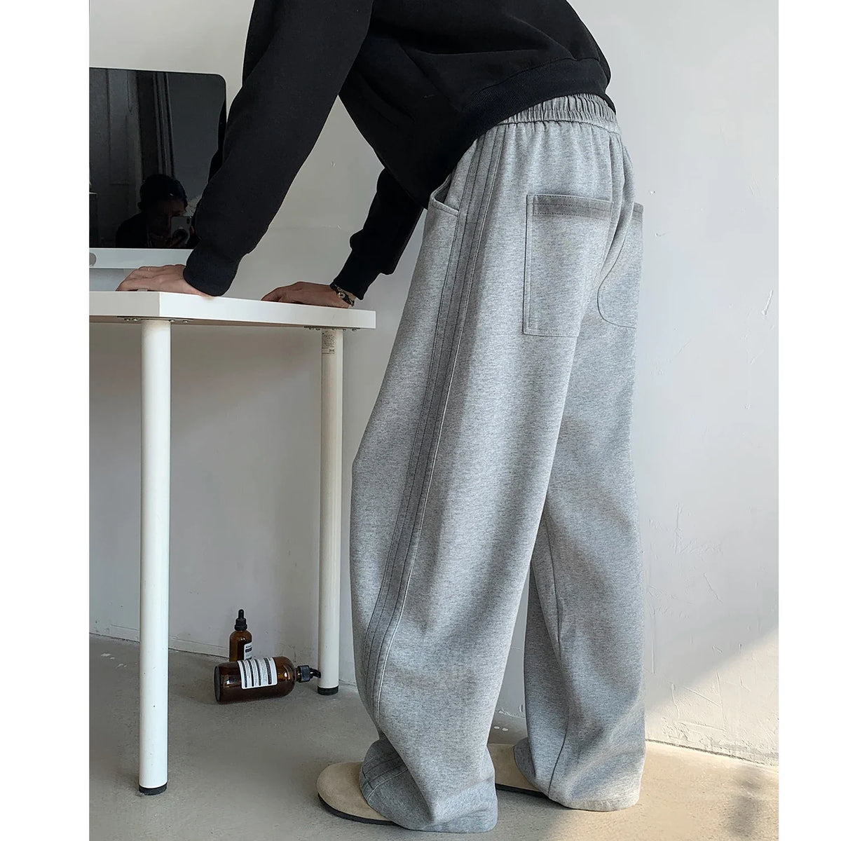 Y2K Baggy Straight Leg Sweatpant Joggers Trousers