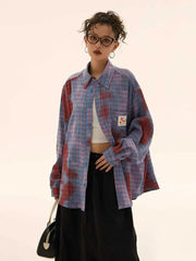 Y2K Baggy Work Wear Plaid Jacket