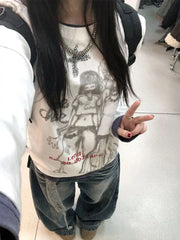 Y2K Besties Punk Graphic Long Sleeve Top T-Shirt