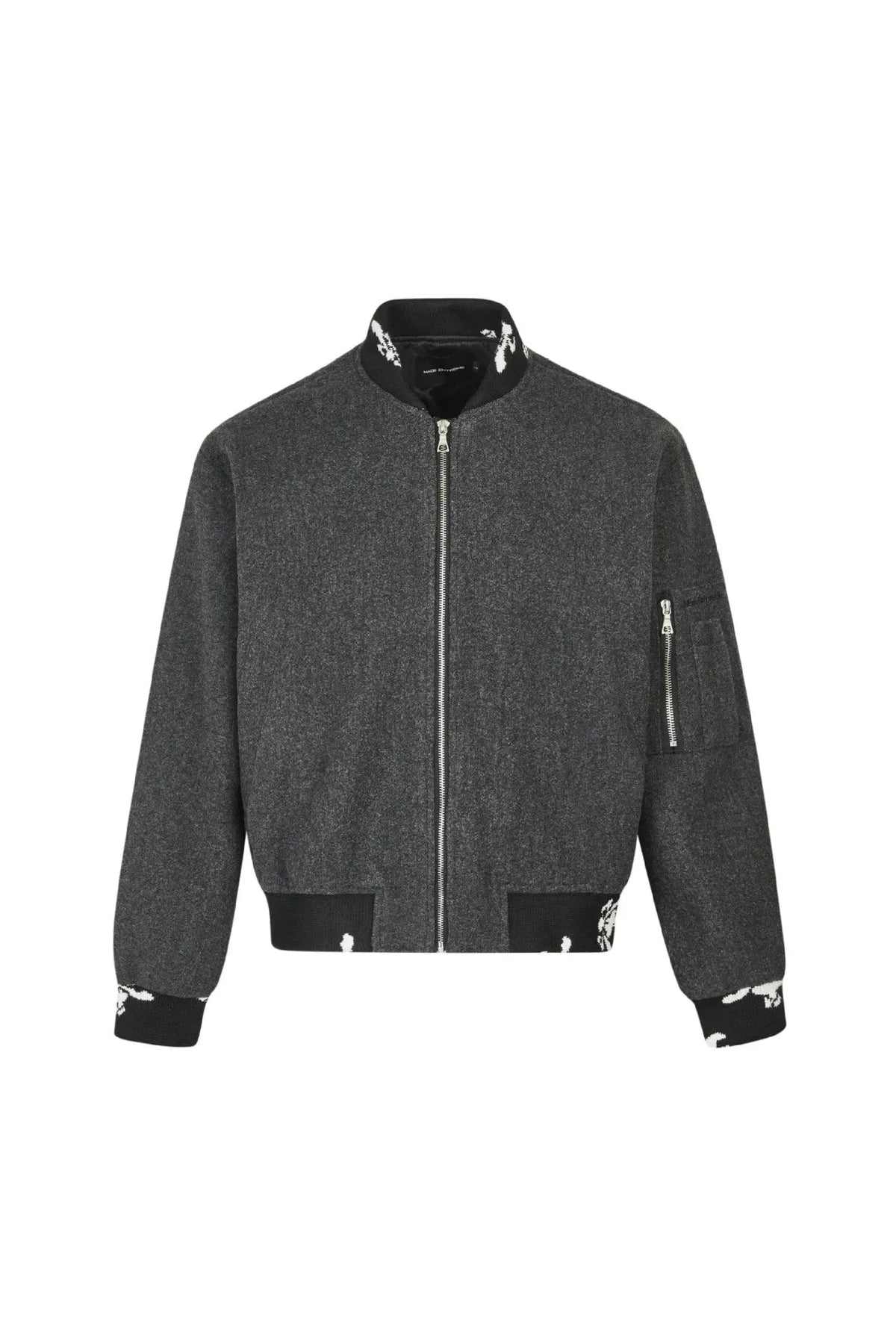 Y2K Black Vintage Stitched Jacquard Short Jacket