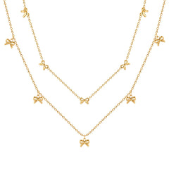 Y2K Bow Charms Necklace