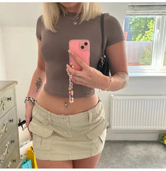 Y2K Cargo Mini Skirt