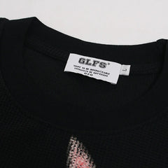 Y2K Cat Eyes Graphic Long Sleeve Top