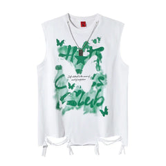 Y2K Distressed Graphic Tank Top