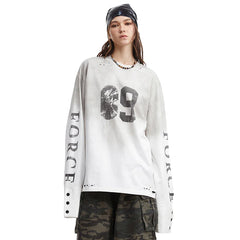 Y2K Force Graphic Long Sleeve Top
